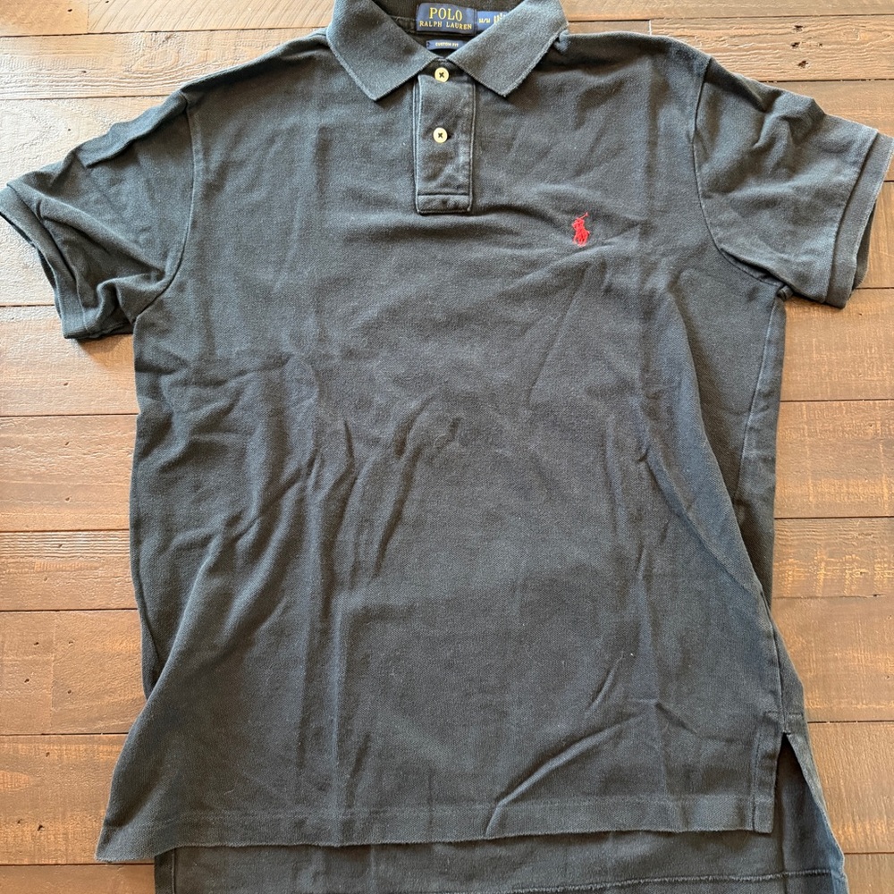 Ralph Lauren Men’s Black Polo Shirt with Red Pony Logo